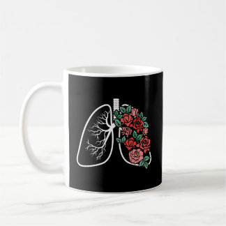 Caneca De Café Pulmões Florais Flores Anatômicas Flores Pulmonolo