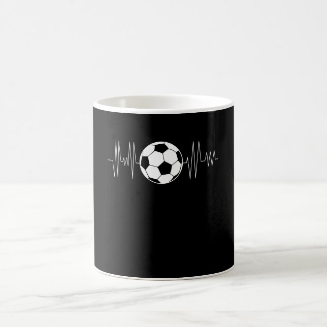 Caneca De Café Pulsação de Futebol, Batimento de Soccer (Centro)