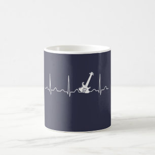 CANECA DE CAFÉ PULSAÇÃO DO CORAÇÃO DA GUITARRA