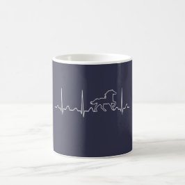 CANECA DE CAFÉ PULSAÇÃO DO CORAÇÃO DO CAVALO