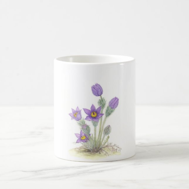 Caneca De Café Pulsatilla vulgar - personalizado (Centro)