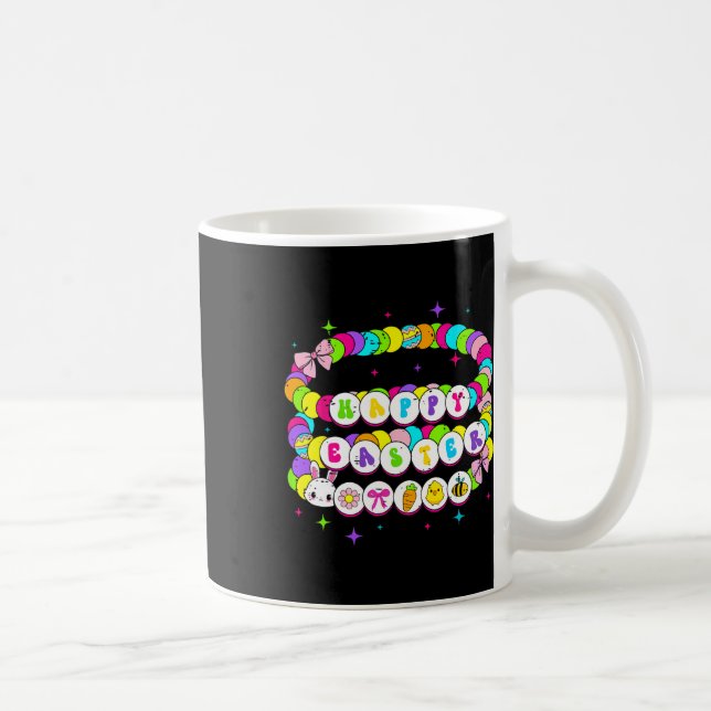 Caneca De Café Pulseira Retro Feliz Páscoa Coelho Primavera Diver (Direita)