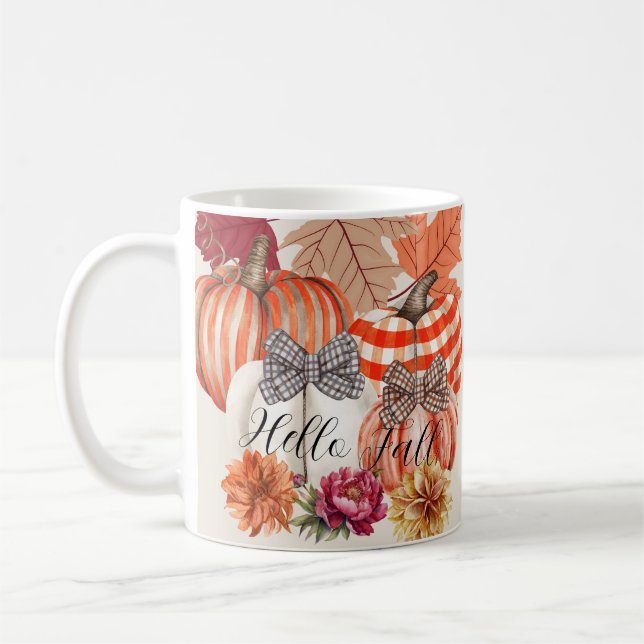 Caneca De Café Pumkin Floral (Esquerda)