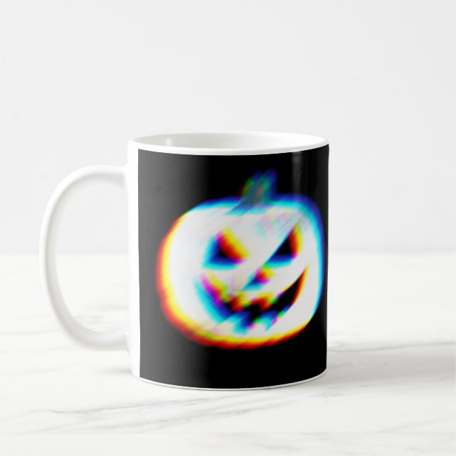 Caneca De Café Pumpkin branco brilhante do EDM (Esquerda)
