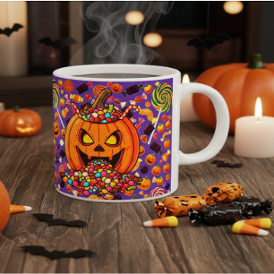 Caneca De Café Pumpkin Candy Halloween Coffee Mug