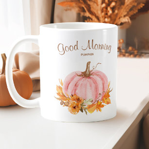 Caneca De Café Pumpkin Cor-de-rosa