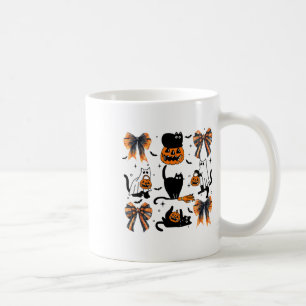 Caneca De Café Pumpkin de Arco de Halloween de Gato Negro
