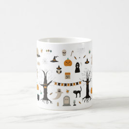 Caneca De Café Pumpkin de bruxa-fantasma bonitinha