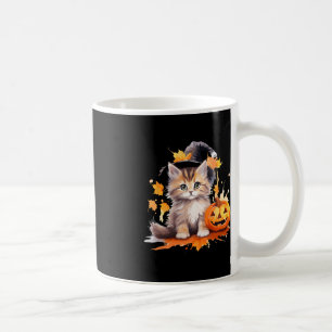 Caneca De Café Pumpkin De Chapéu De Bruxa Preta Do Halloween Para
