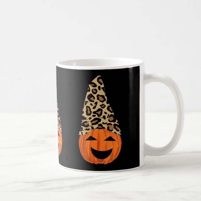 Caneca De Café Pumpkin de Chapéu Leopardo Bonito (Direita)