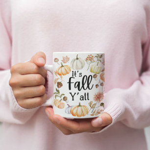 Caneca De Café Pumpkin e Folhas de Água