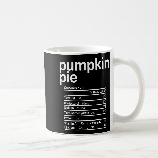 Caneca De Café Pumpkin E Nutrition Facts Funny Thanksgiving Chris (Direita)