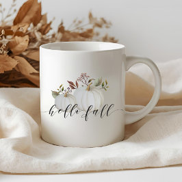 Caneca De Café Pumpkin Festivo Alô Caligrafia Café Mug