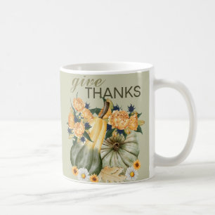 Caneca De Café Pumpkin Harvest Fusão Floral