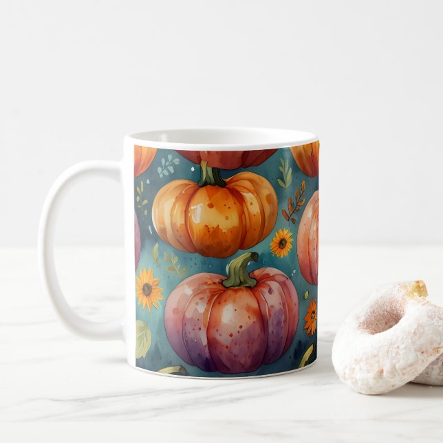 Caneca De Café Pumpkin Lovers (Com Donut)