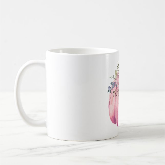 Caneca De Café Pumpkin Mug de outono rosa (Esquerda)