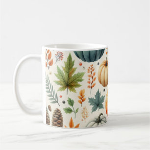 Caneca De Café Pumpkin Mug Watercolor Fall Foles