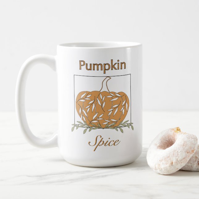 Caneca De Café Pumpkin Na Luz - Pumpkin Spice (Com Donut)