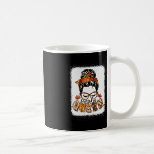 Caneca De Café Pumpkin Queen Messy Bun Fall Pumpkin Fall Vibes Au