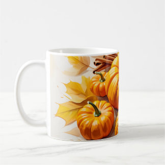 Caneca De Café Pumpkin Spice Bliss | Design do outono de Cozy