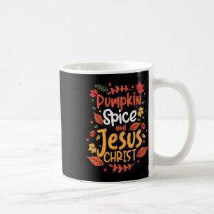 Caneca De Café Pumpkin Spice e Jesus Cristo Ação de Graças