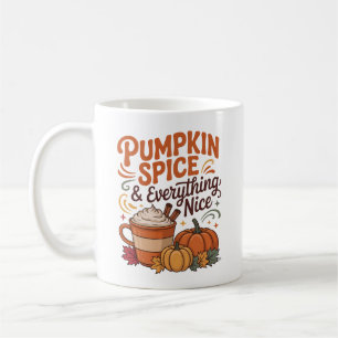 Caneca De Café Pumpkin Spice e Tudo Muito Bonito Queda