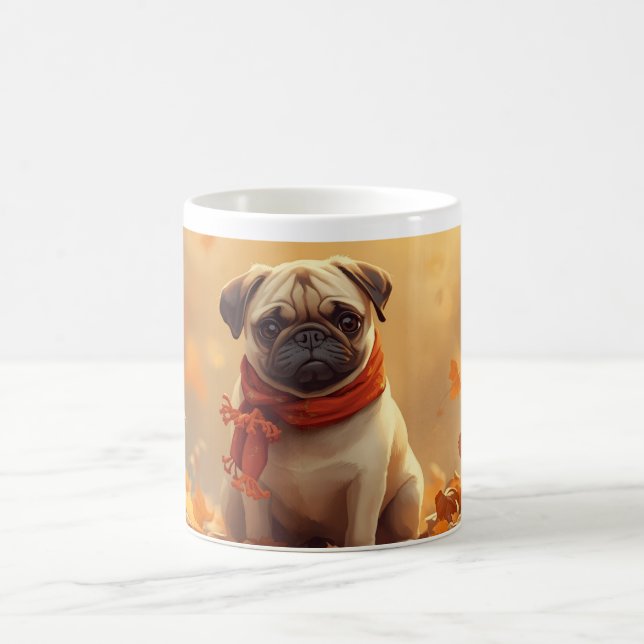 Caneca De Café  Pumpkin Spice & Pug Vibes (Centro)
