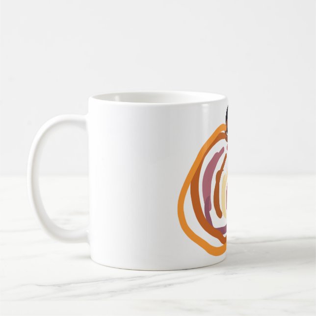 Caneca De Café Pumpkin Sunset Autumn cute (Esquerda)