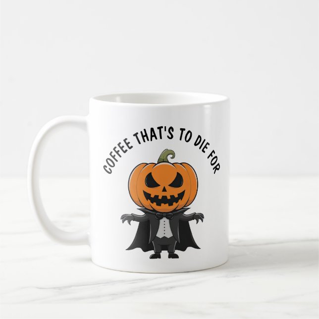 Caneca De Café Pumpkin Vampire (Esquerda)