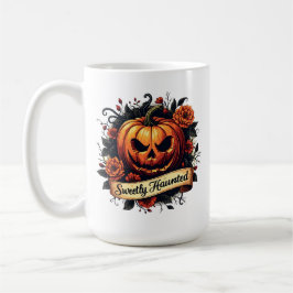 Caneca De Café Pumpkin Vintage Doce-Assombrado | Floral Halloween