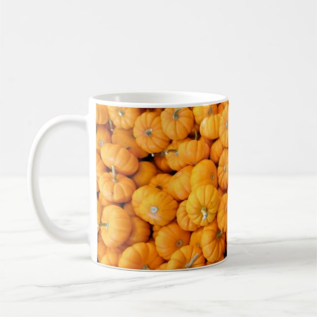 Caneca De Café Pumpkins de Colheita de Pequeno Laranja (Esquerda)
