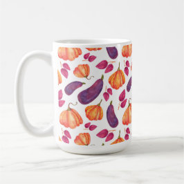 CANECA DE CAFÉ PUMPKINS E EGGPLANTAIS DE RODAS E LARANJAS