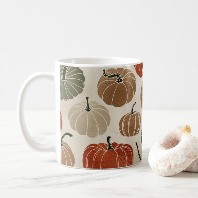Caneca De Café Pumpkins Fall (Com Donut)