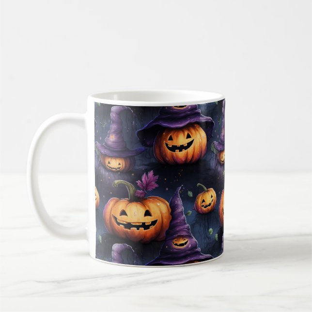Caneca De Café Pumpkins Magic Halloween (Esquerda)