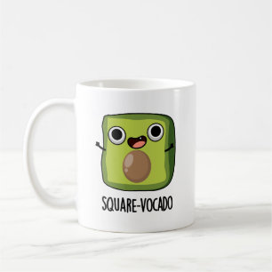 Caneca De Café Pun de Abacate Engraçado Quadrado