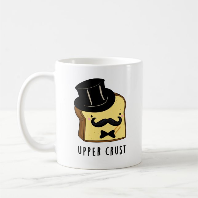 Caneca De Café Pun De Pão Engraçado De Cisão Superior (Esquerda)