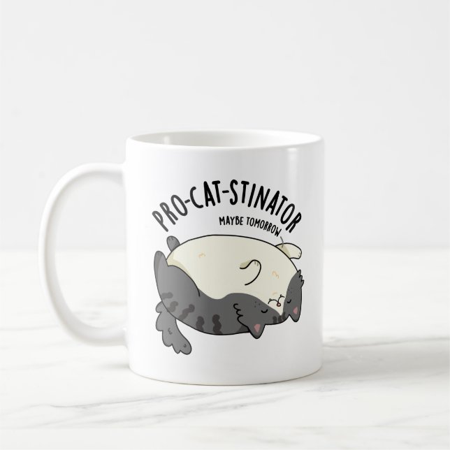 Caneca De Café Pun Gato Funny Fat Gato Pro-cat (Esquerda)