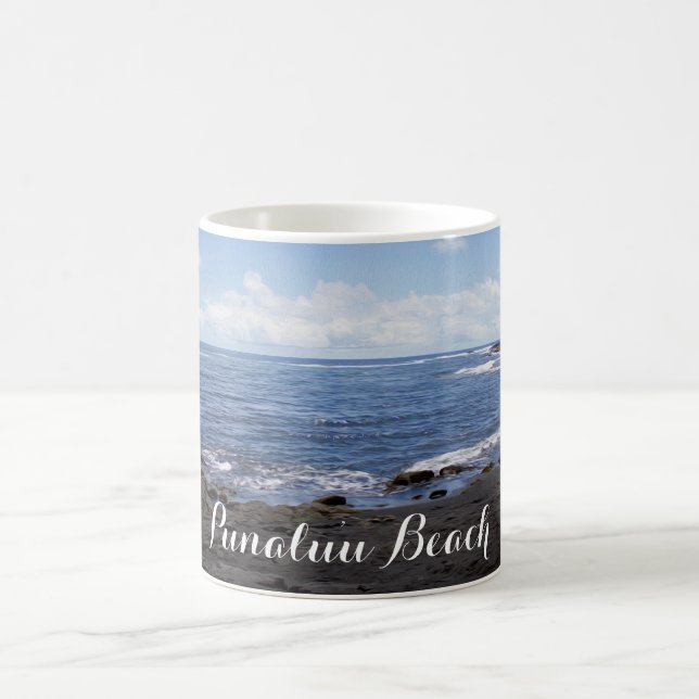 Caneca De Café Punalu'u Black Sand Beach Hawaii (Centro)