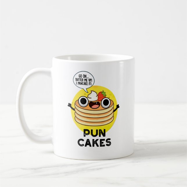 Caneca De Café Puncakes Engraçado Pancake Pun (Esquerda)