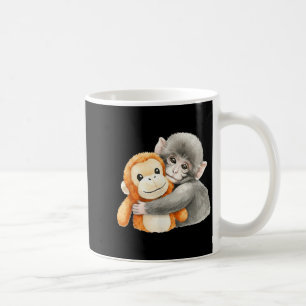 Caneca De Café Punchkung o macaco segurando meme de amigo fofinho
