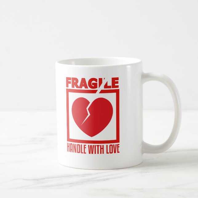 Caneca De Café Punho frágil com amor (Direita)