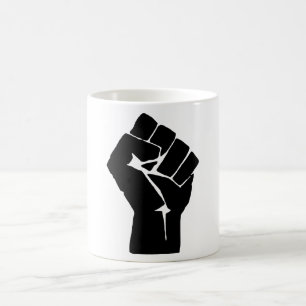 Caneca De Café Punho Negro Erguido - Protesto de Resistência