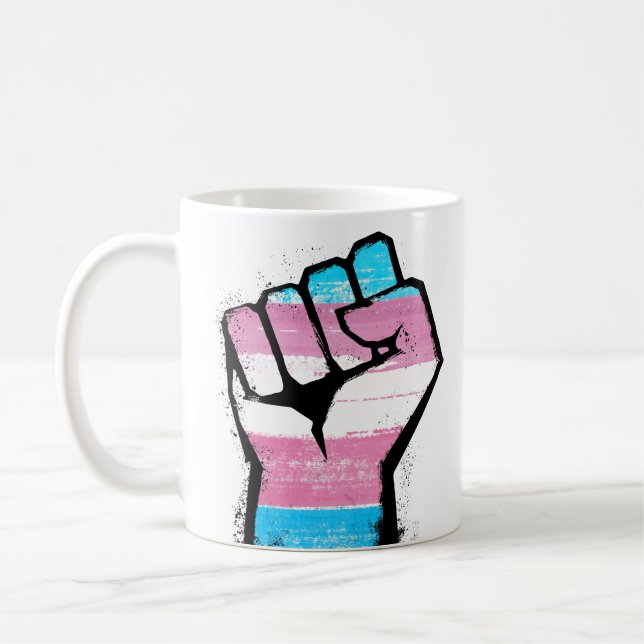 Caneca De Café Punho Orgulho Trans (Esquerda)