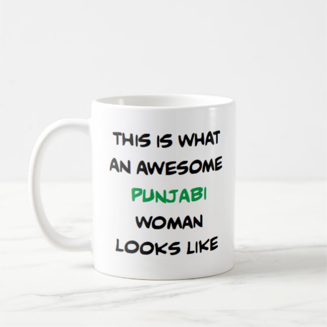 Caneca De Café punjabi woman, awesome coffee mug (Esquerda)