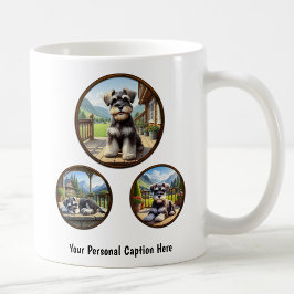 Caneca De Café Puppy de Schnauzer Miniatura Personalizável