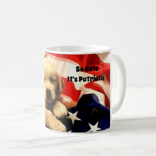 Caneca De Café Puppy Mug Patriótico