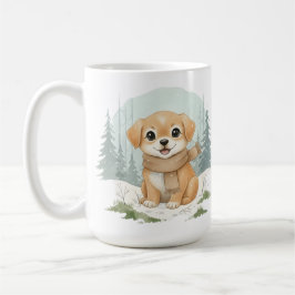 Caneca De Café Puppy Mug, Watercolor Dog Gift, Cozy Animal Art, W