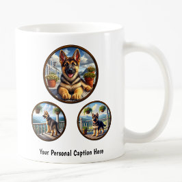 Caneca De Café Puppy personalizável do German shepherd