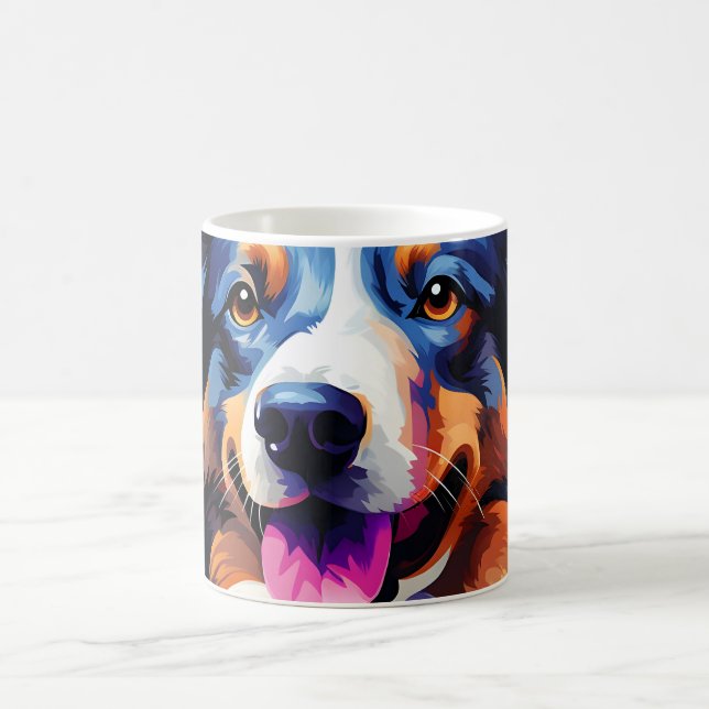 Caneca De Café Puppy Watercolor (Centro)