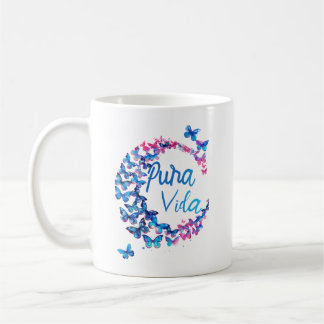 Caneca De Café Pura Vida Blue Butterfly Coffee Mug
